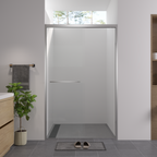 44-48"x76" Aluminum Frame Double Sliding Shower Door