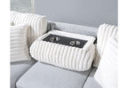 Ford Light Grey/White Reversible Pull Out Sofa Bed