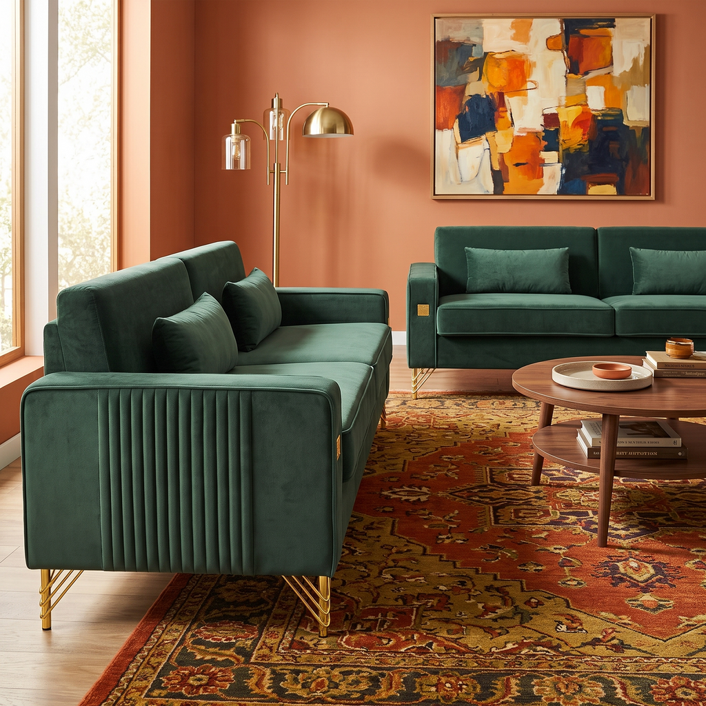 FX-P18-RG2-2PCS Sofa Emerald