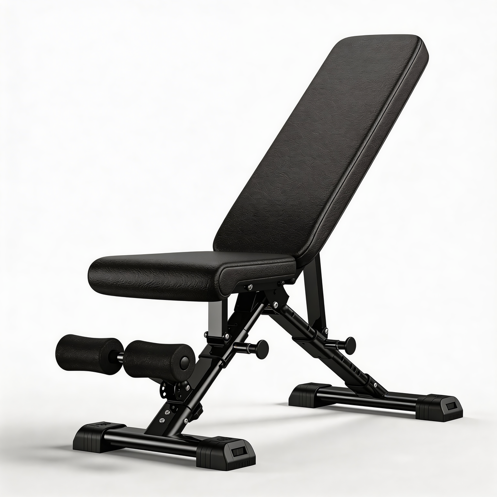 Adjustable Weight Bench with Resistance Bands