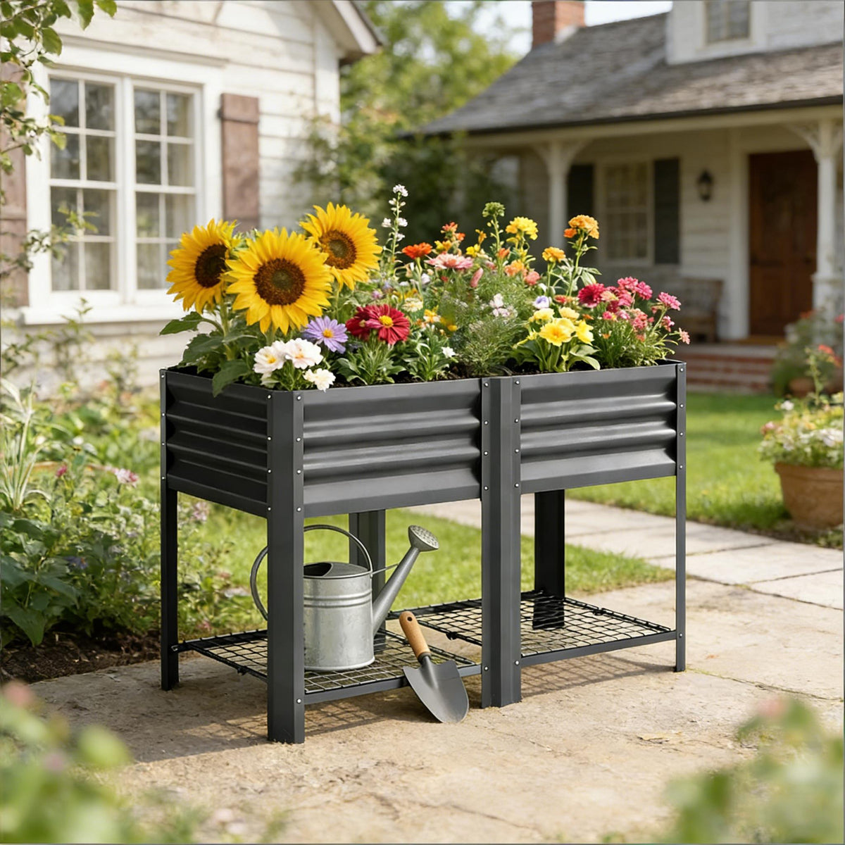 Patio Planter Box: Outdoor Elevated Garden Bed