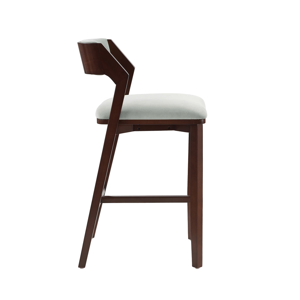 Patricia Velvet Barstool with Backrest
