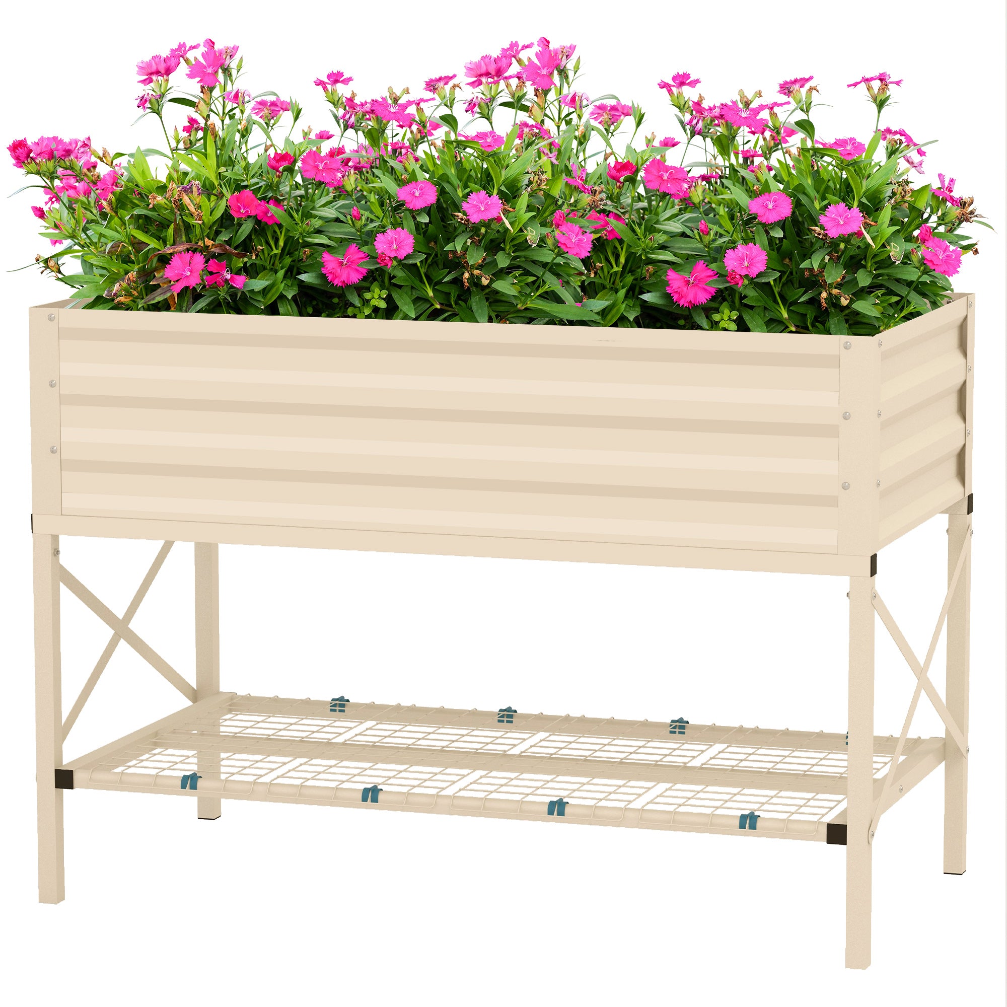 Outsunny Raised Garden Bed with Galvanized Steel Frame