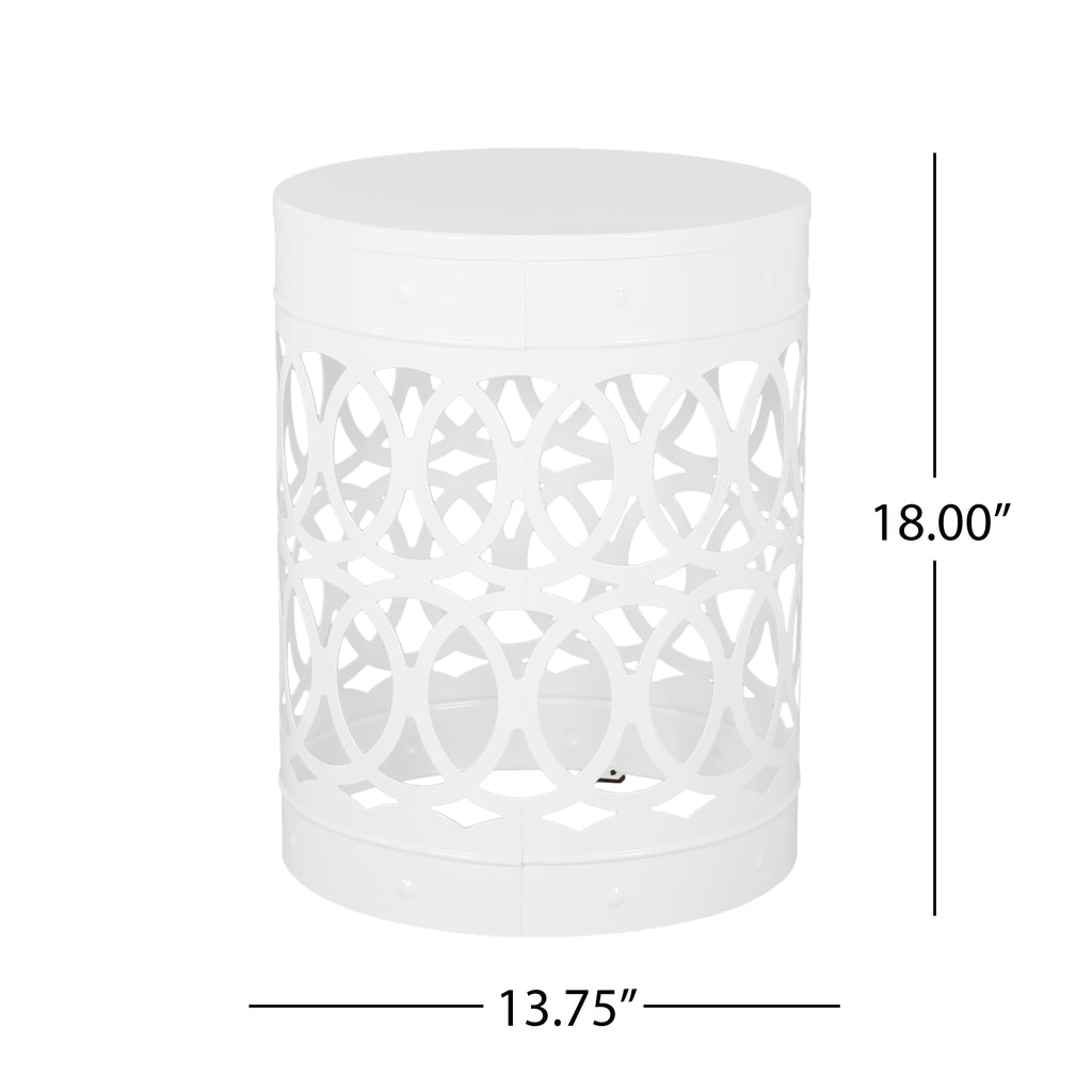 Modern Iron Outdoor End Table