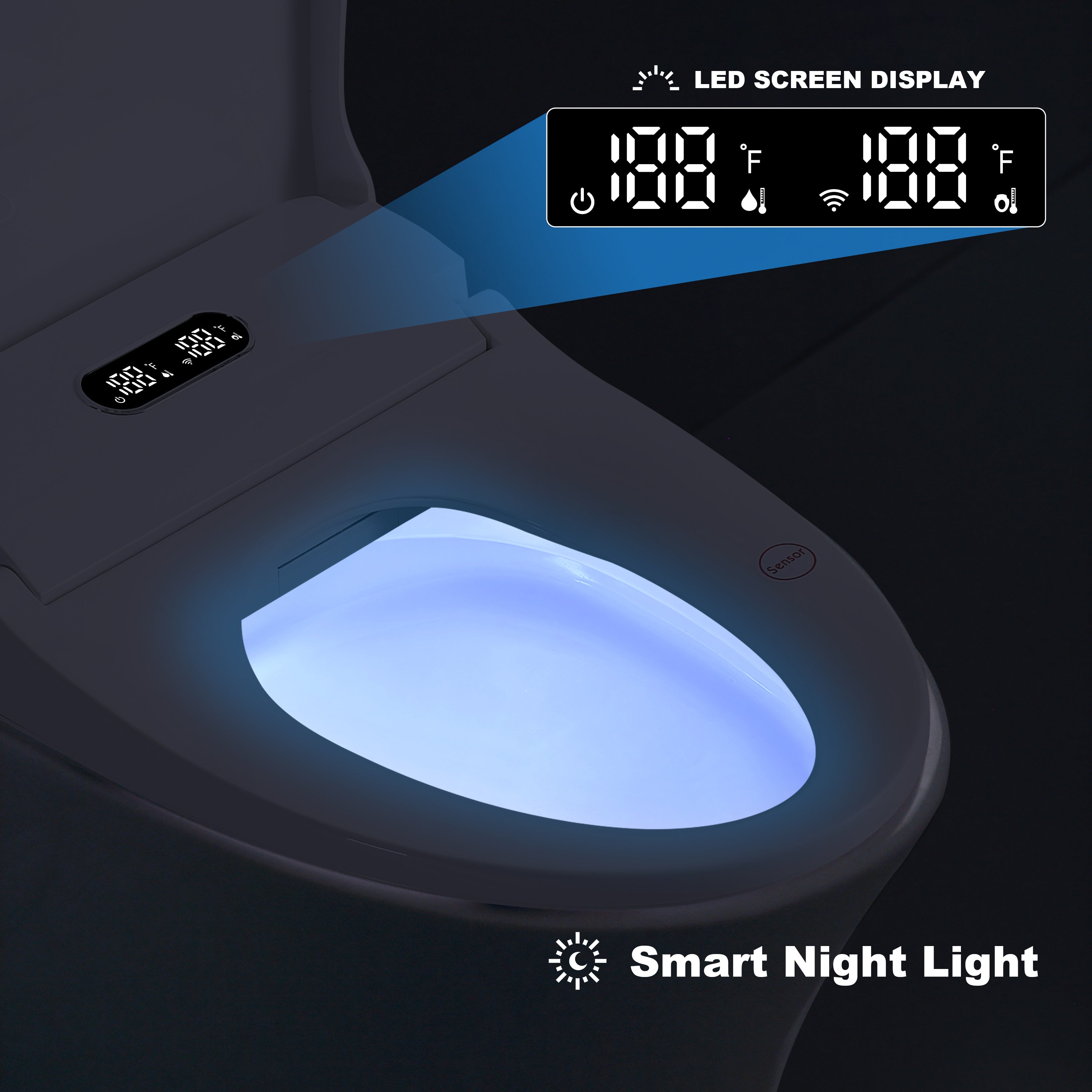 Smart Bidet Toilet Seat with Adjustable Heated Features