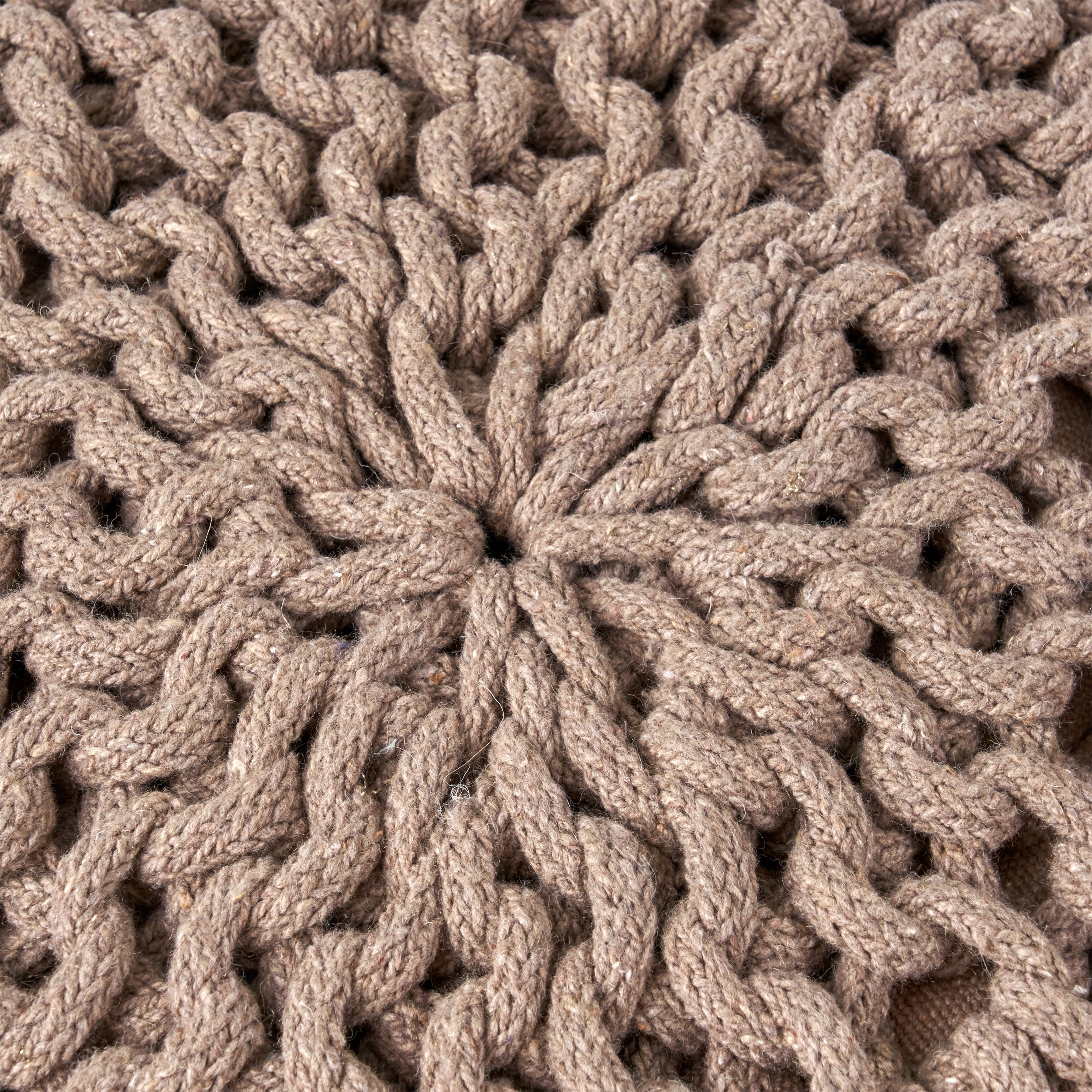 Moro Knitted Cotton 20 x 20 Round Pouf