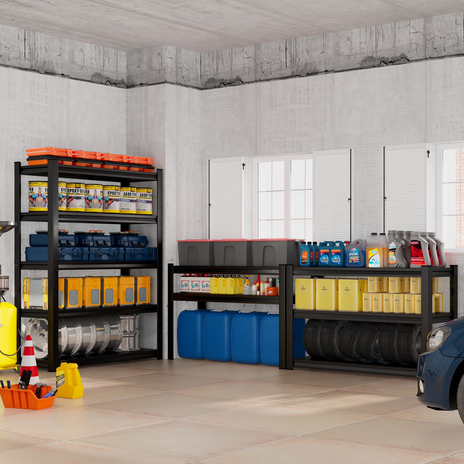5-Tier Adjustable Storage Shelves for Garage