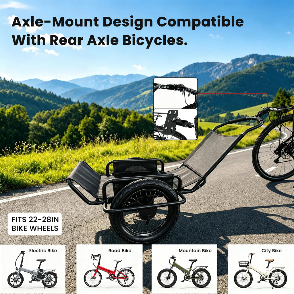 Bike Cargo Trailer with Heavy-Duty Load Capacity