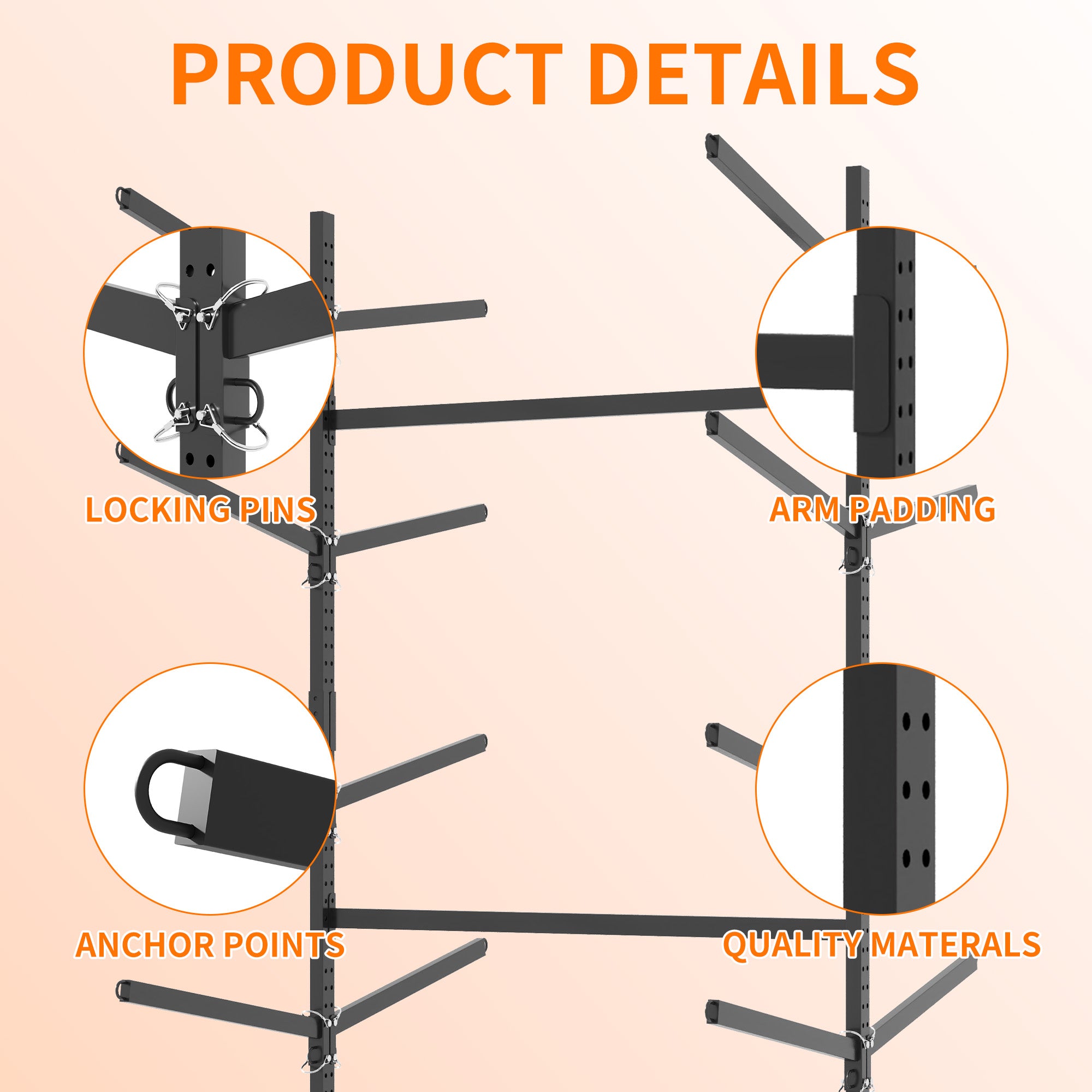 82"H Kayak Storage Rack