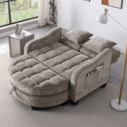 Two-Seater Sofa with Storage Footrest