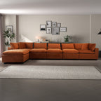 Hayward Burnt Oversized Modern Modular Sectional Sofa