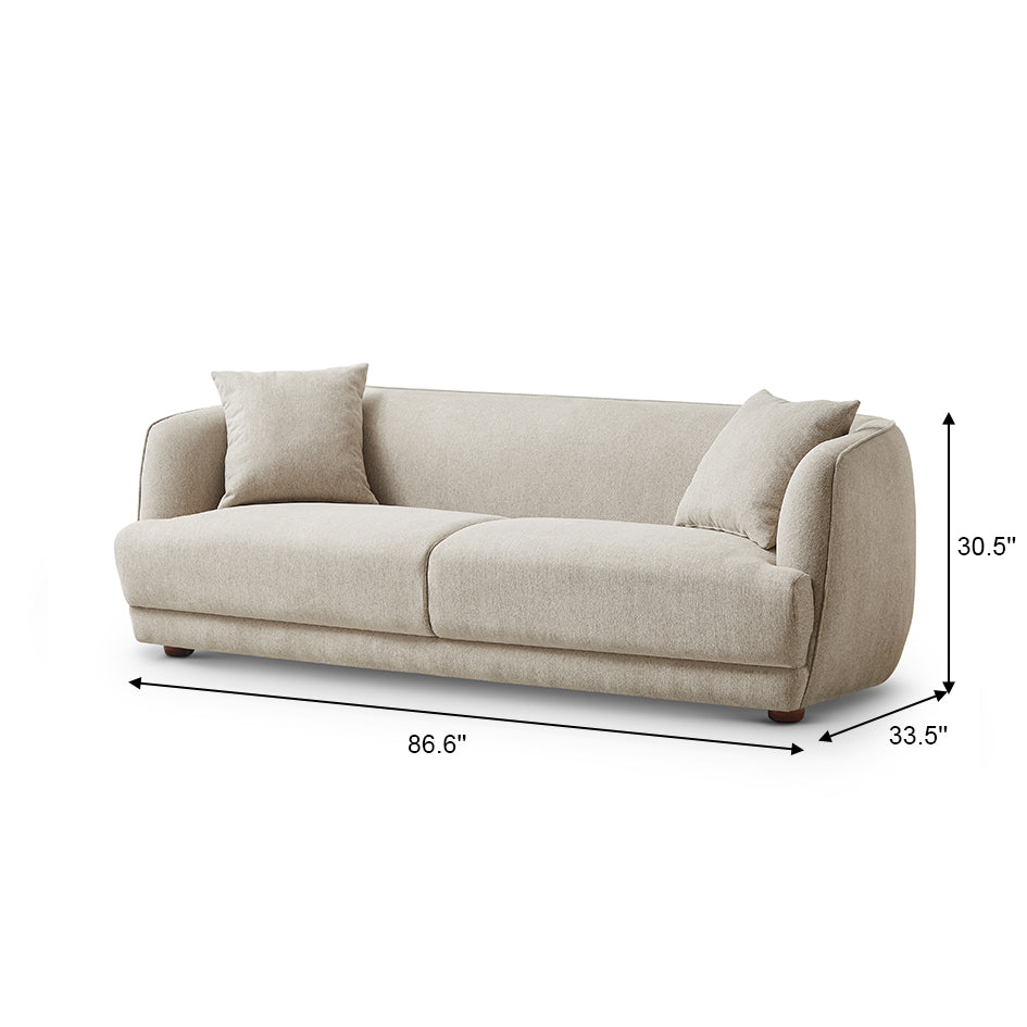 Larisa Mid Century Modern Linen Sofa