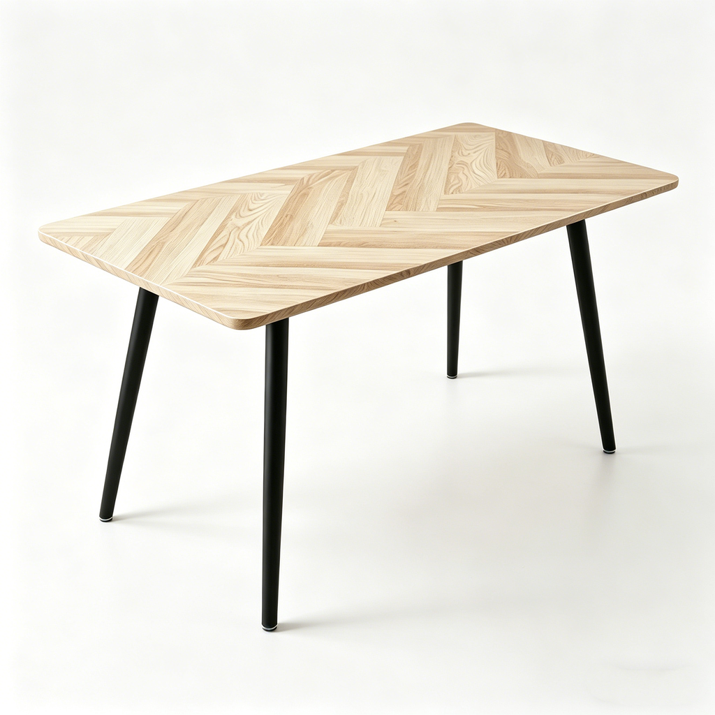 Modern Minimalist MDF Wood Color Desktop Dining Table