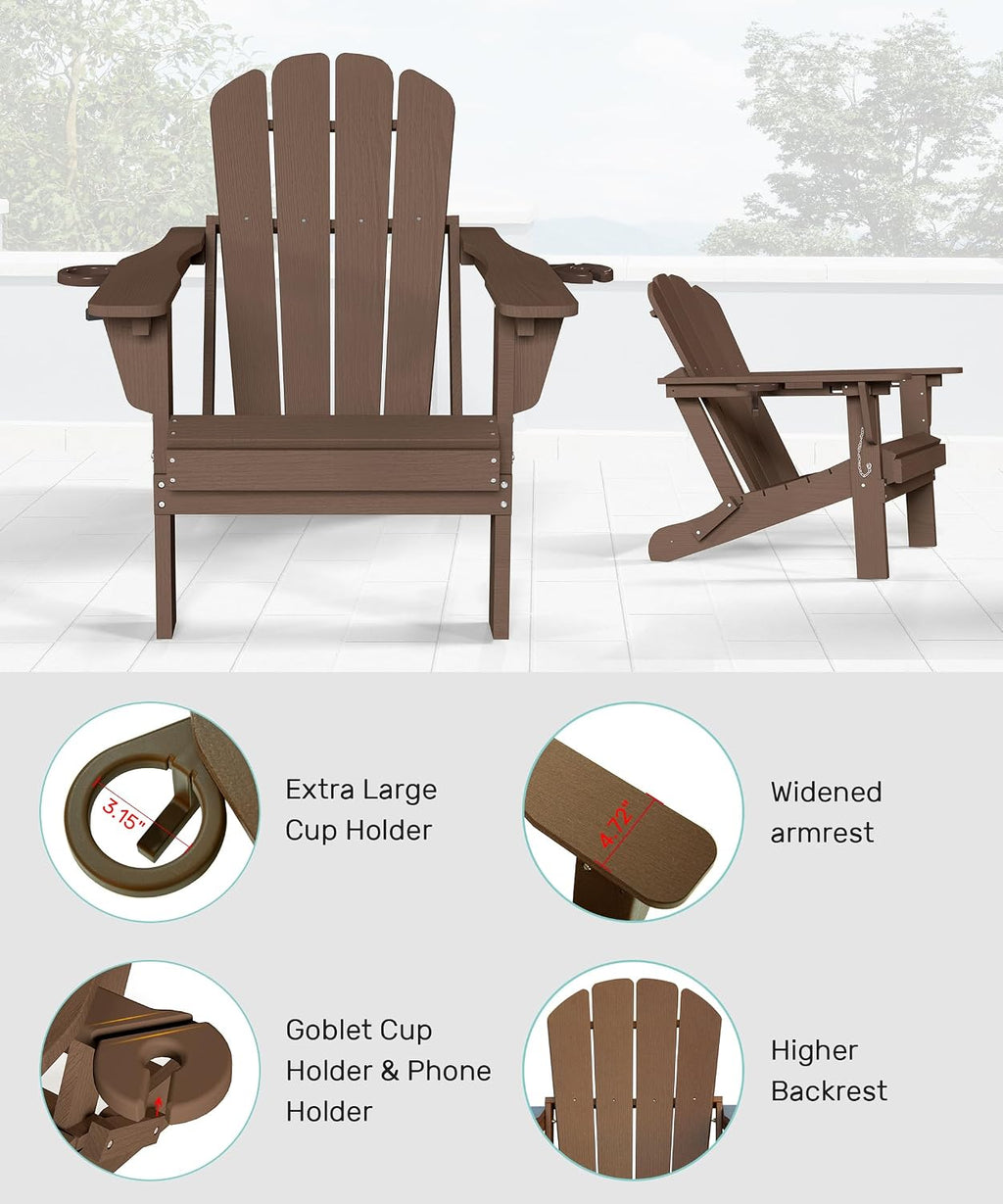 Adjustable HDPE Adirondack Chairs Set of 2