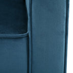 Blue Velvet Upholstered Club Chair