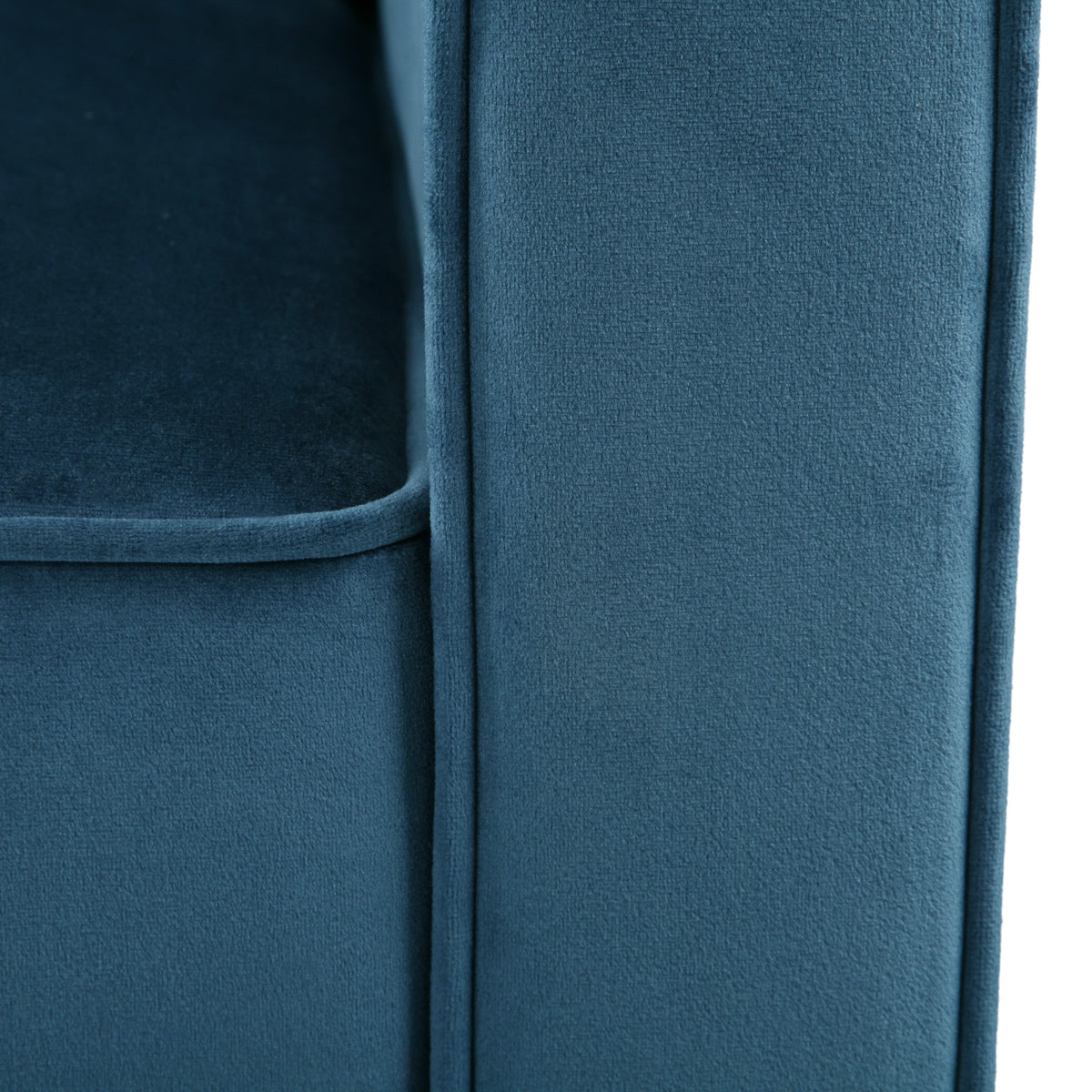 Blue Velvet Upholstered Club Chair