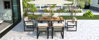 7 Pieces Outdoor Dining Set Patio Dining Table and Chair Set