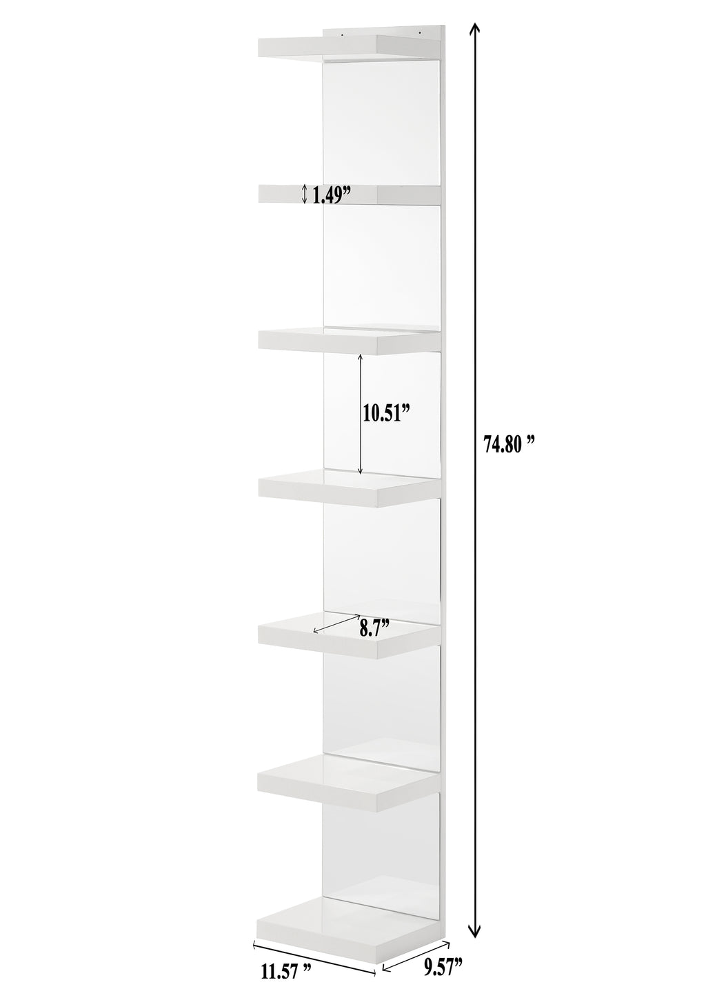 1pc Glam Shelving Unit