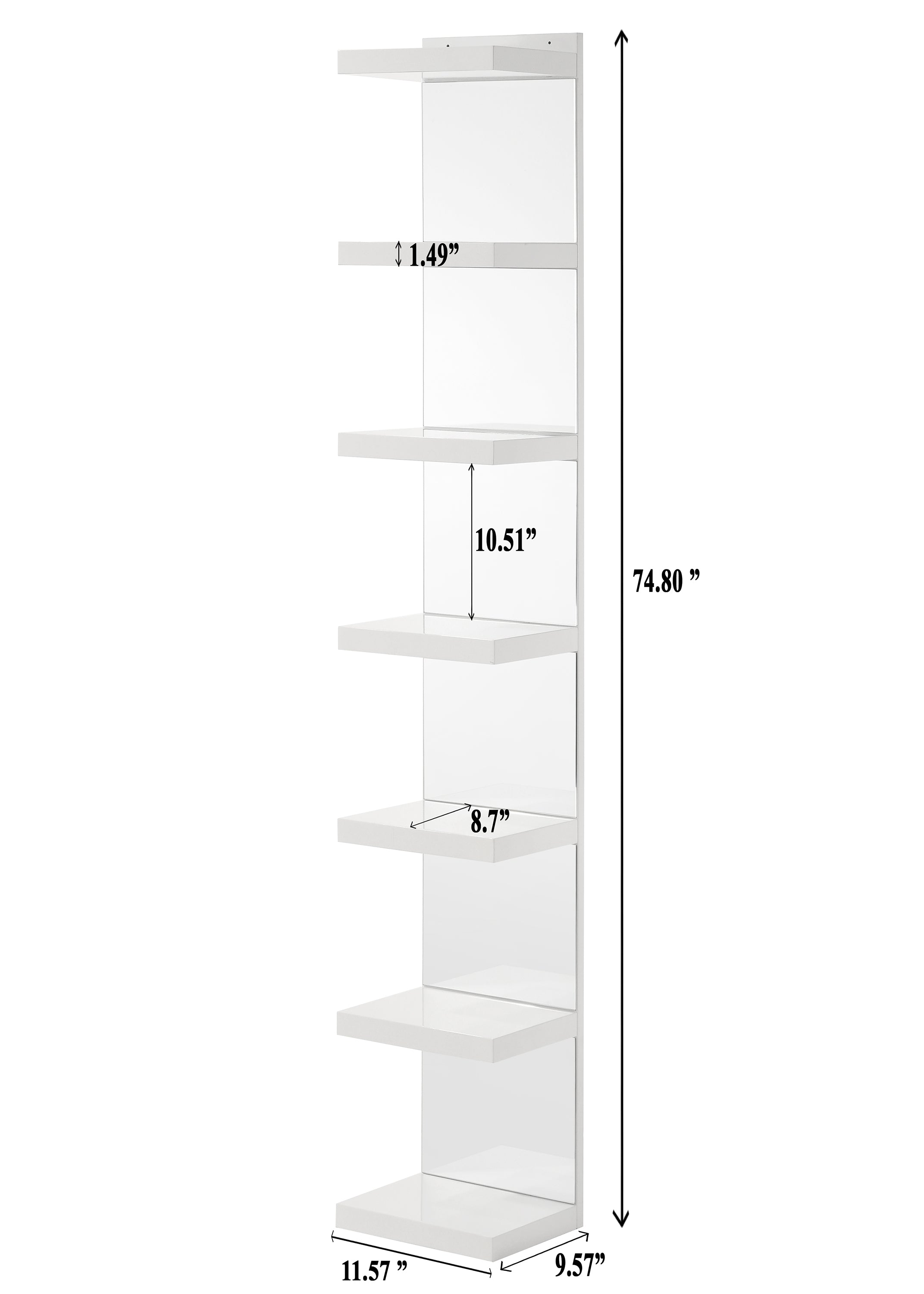 1pc Glam Shelving Unit