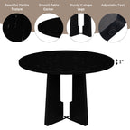 5-Piece Round Dining Table Set with Upholstered Chairs