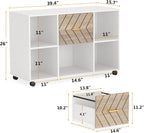 39.37-Inches Large Mobile Lateral File Cabinet