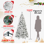 7.5FT Flocked Christmas Tree
