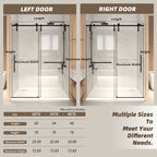 Frameless Sliding Shower Door - 44-48" x 76" H