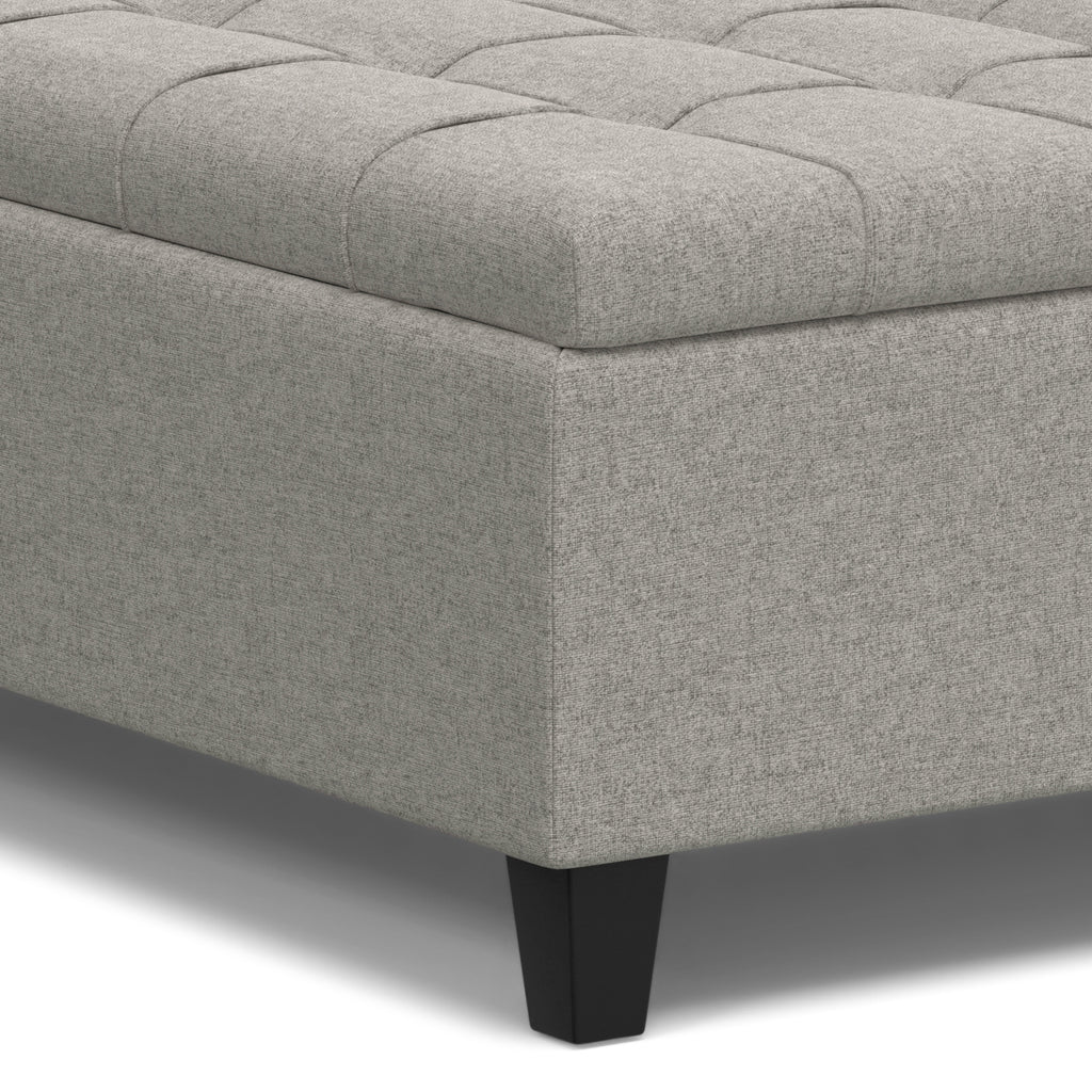 Harrison 40 Inch Wide Large Square Coffee Table Storage Ottoman