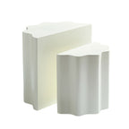2PCS Set Side Table with Wavy Edges Design