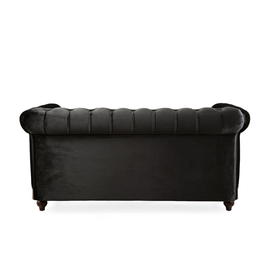 VIVALUX 59.44" Chesterfield Velvet Loveseat Sofa