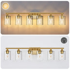 6-Light Brushed Bathroom Vanity Wall Light