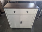 Farmhouse Storage Cabinet with Drawer and Adjustable Shelf