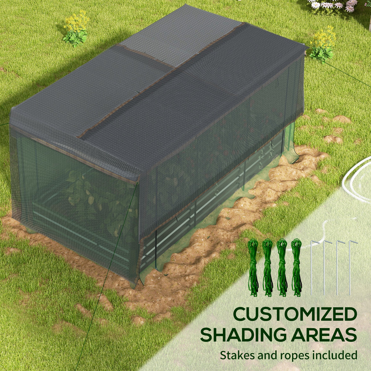 Outsunny 7.3 x 3.4 ft Galvanized Raised Garden Bed