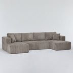 U Shape Modular Sectional Sofa - Khaki
