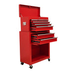 8-Drawer High-Capacity Rolling Tool Chest - Red