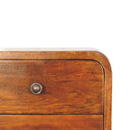 Solid Wood Floating Mini Nightstand - 2 Drawers