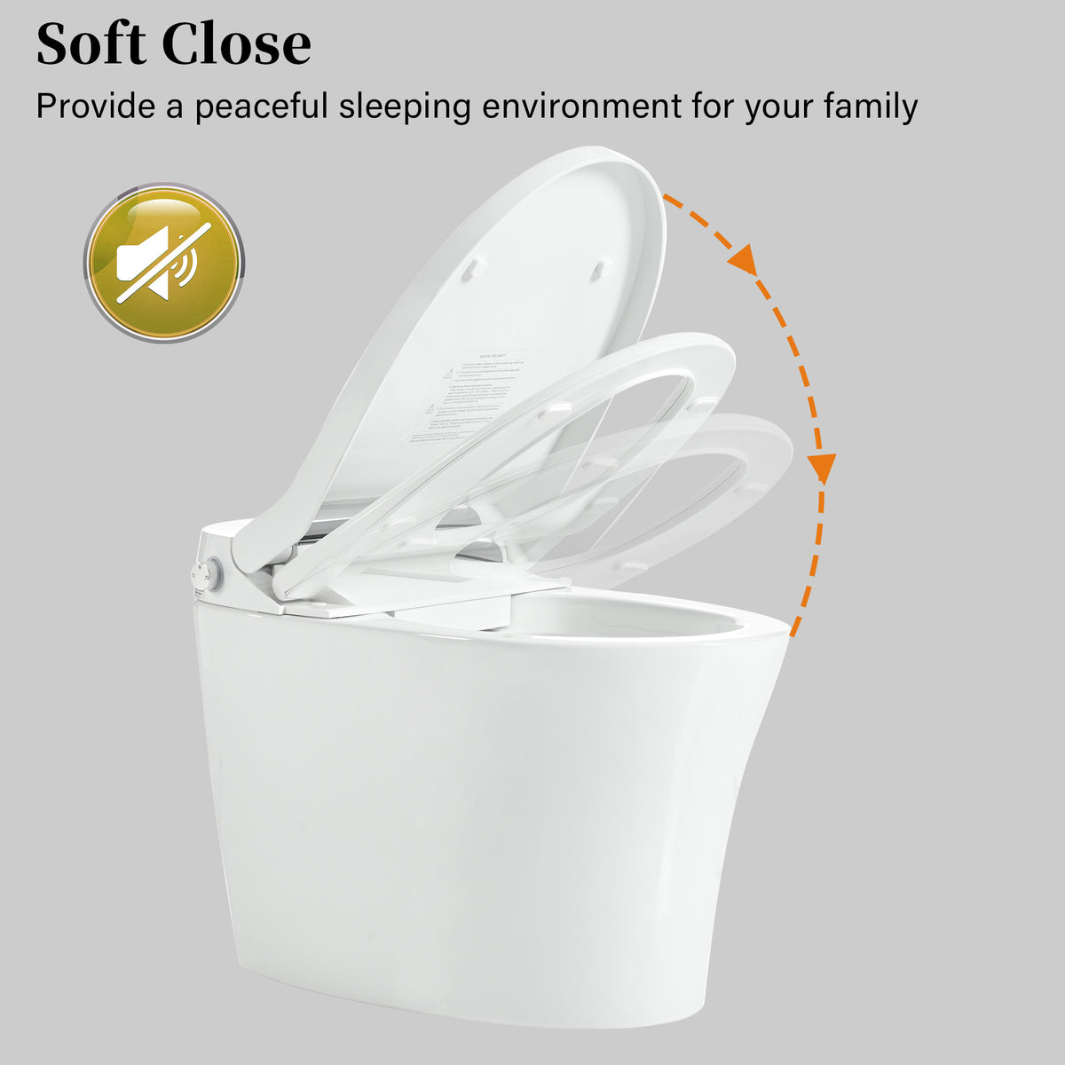 Smart Toilet with Built-in Heated Seat