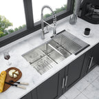 16 Gauge Stainless Steel Undermount Double Bowl Kitchen Sink