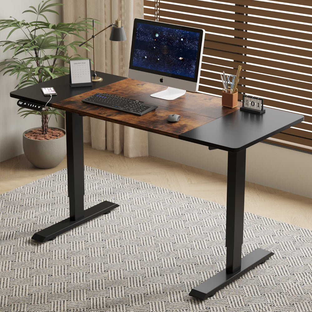 55"×24" Black & Rustic Standing Desk