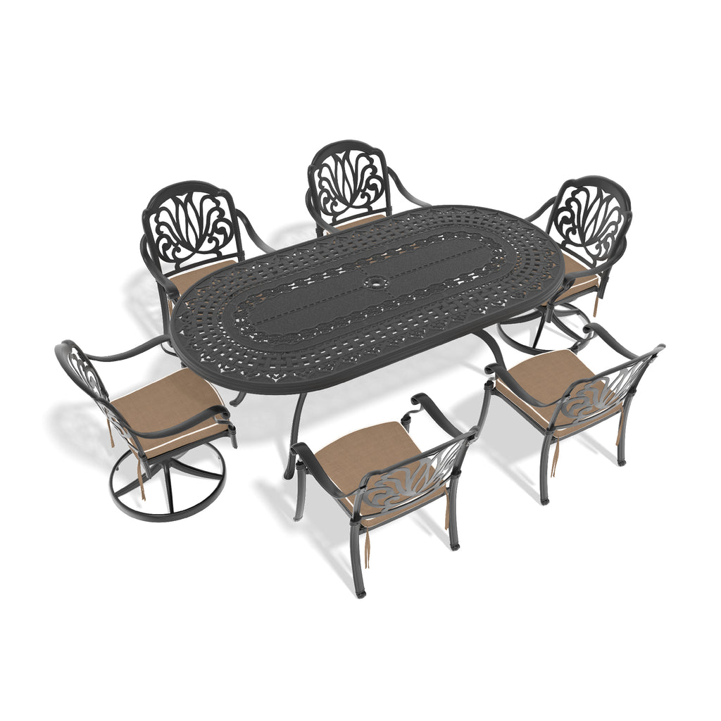 7-Piece All-Weather Cast Aluminum Dining Set