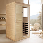 Canadian Hemlock Wood One Person Far Infrared Sauna