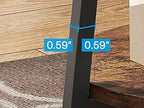 19.68" Industrial End Table with Storage Shelf – 2-Tier Round Side Table