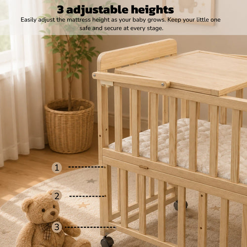 Solid Wood Baby Bassinet