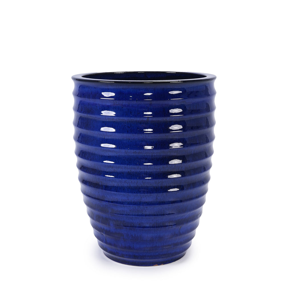 Handmade Sapphire Ceramic Garden Pot