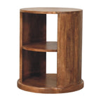 Solid Wood Ventura Open Round Side Table