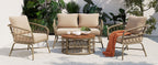 Bohemia-Inspired 4-Person Outdoor Seating Group