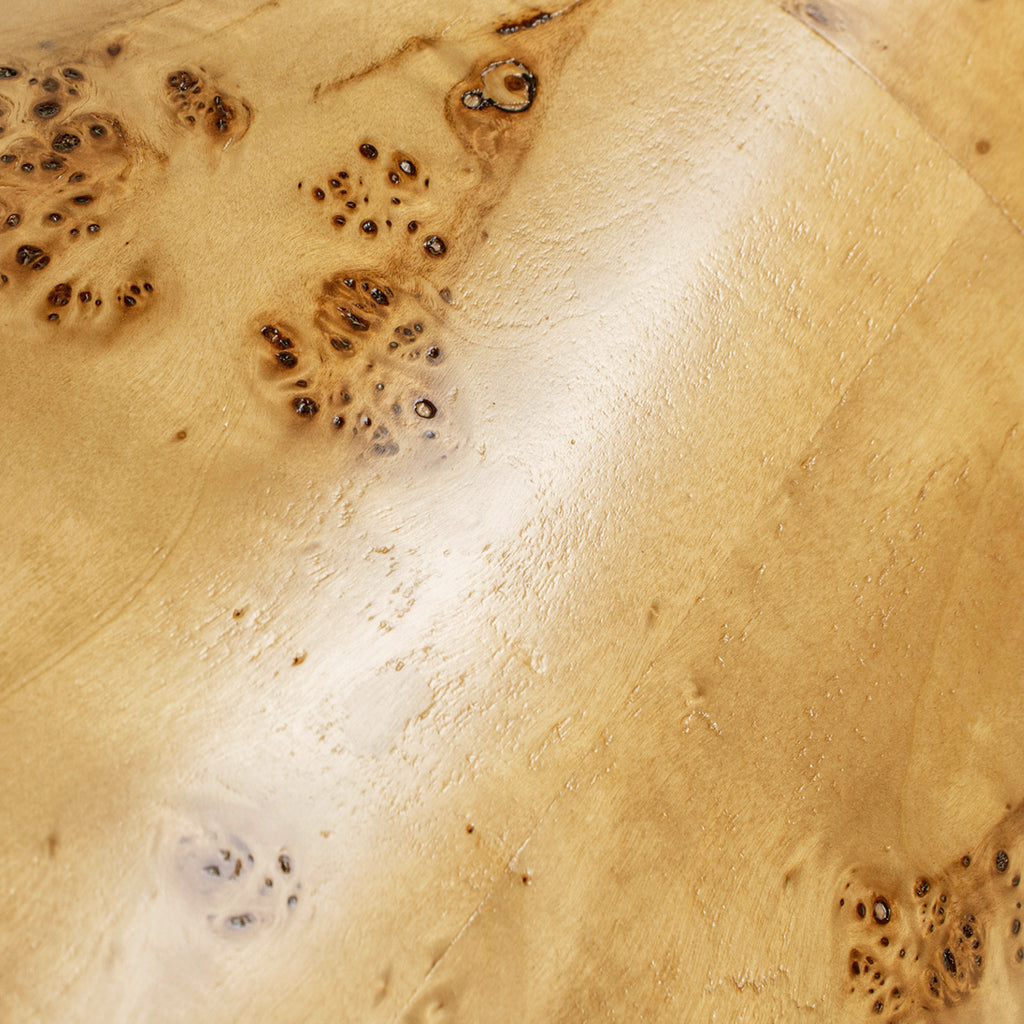 Nebula 29.5-Inch Burl Wood Accent Pillar Side Table, Warm Brown