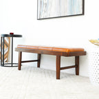 Maddox Mid-Century Modern Upholstered Bench