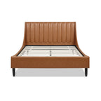 Aspen Vertical Tufted Modern Headboard Platform Bed Set, Queen