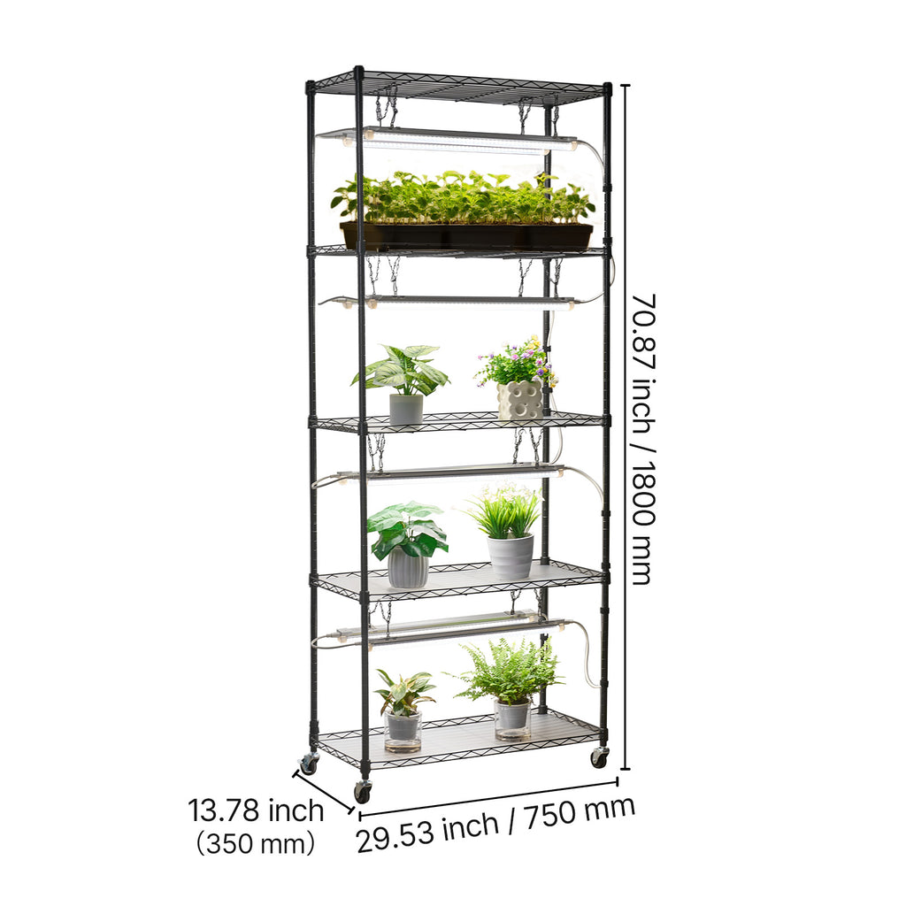 DIY Plant Shelf with Grow Lights
